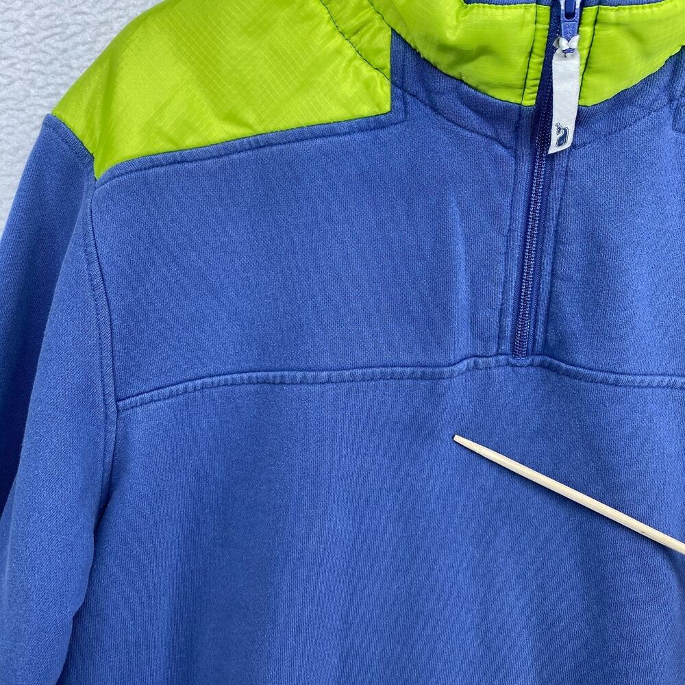 VINEYARD VINES Sweatshirt Mens XL Ripstop Contrast Shep Shirt 1/4 Zip Blue Green - Picture 12 of 14